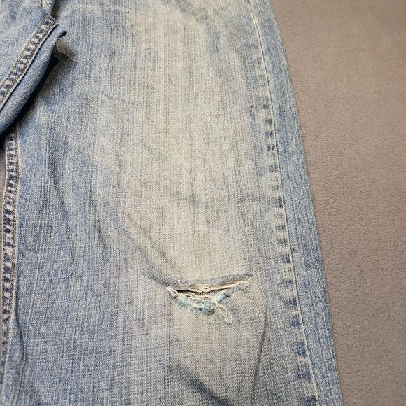 Levi's 569 Jeans Mens 35x31 Blue Denim Loose Straight Leg Distressed Thrashed - Picture 7 of 16